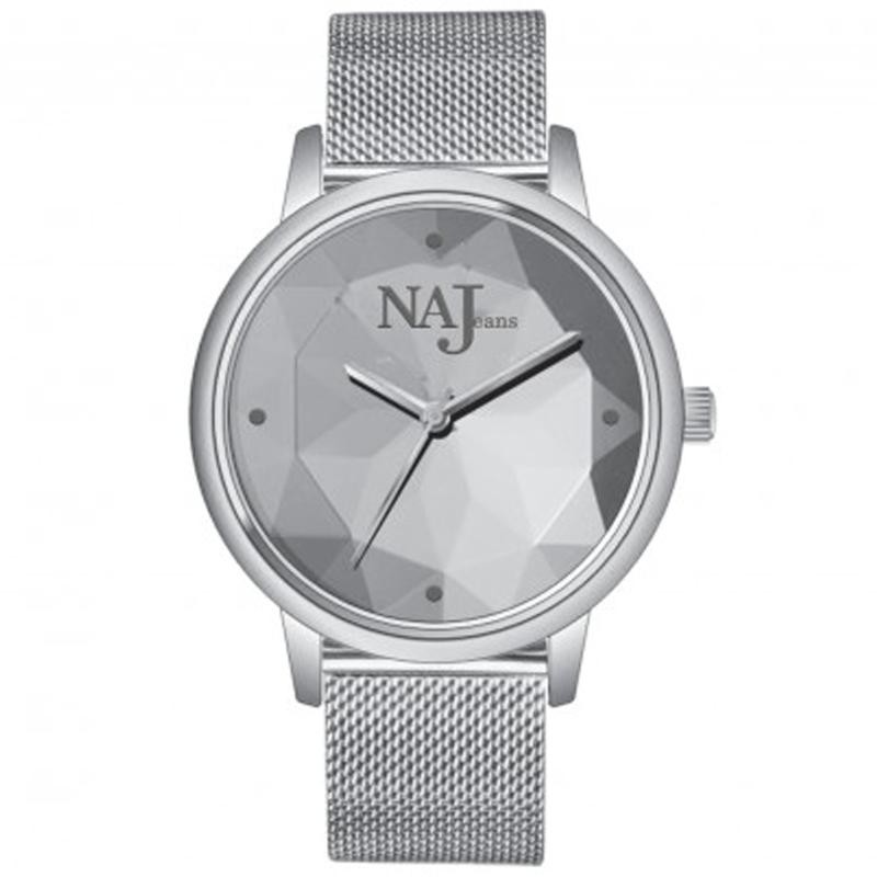 Orologio Da Donna NAJ-OLEARI JEANS NJ702 In Maglia Mesh Acciaio Con Logo Scritto