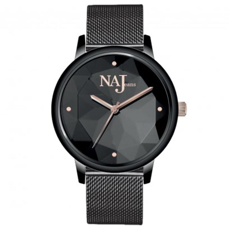 Orologio Da Donna NAJ OLEARI JEANS NJ703 In Acciaio PVD Nero Con Dettagli Oro Rosa