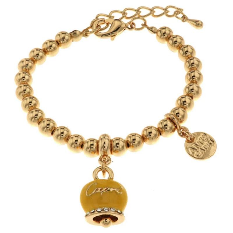 Bracciale Donna Amo Capri 3571924 Pendente Campana Smalto Arancione Chiusura Moschettone