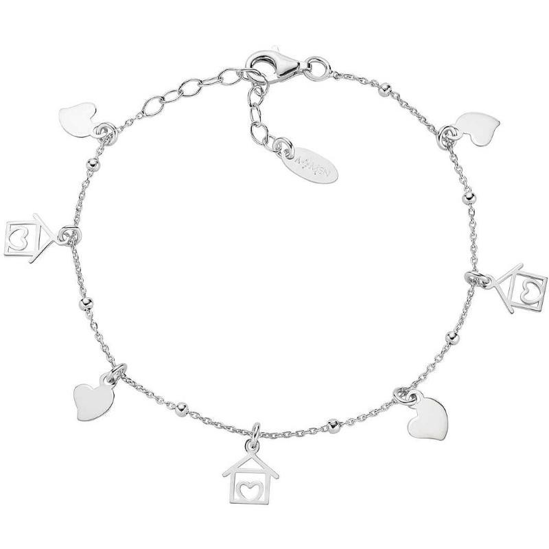 Bracciale Donna BRLACUCAB1 Con Charms In Argento 925 Di Colore Rodio Colllezione Elementi 