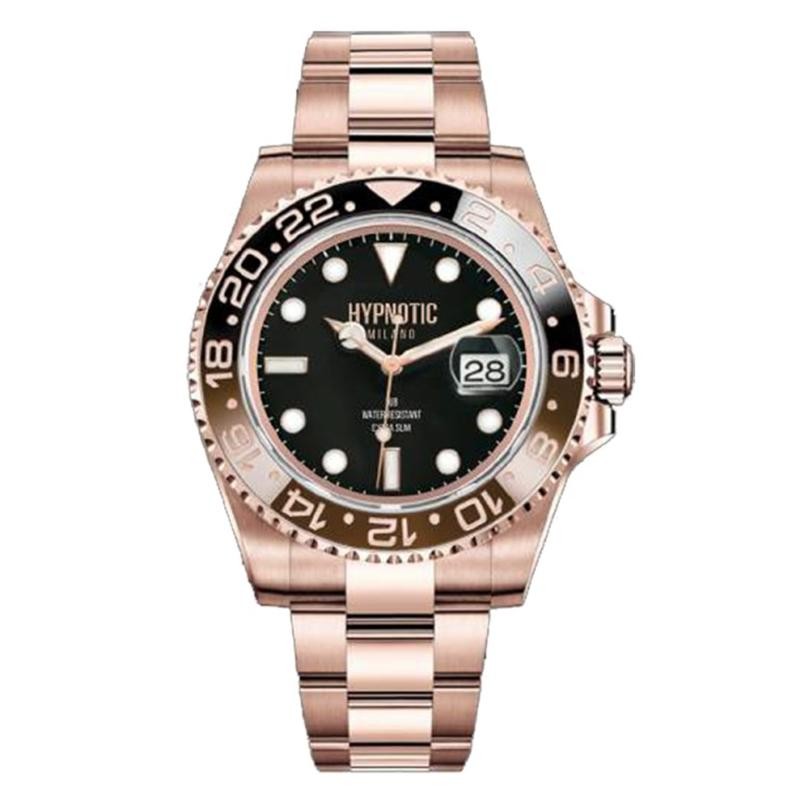 Orologio Uomo HYPNOTIC MILANO HYP0105 in Acciaio PVD Rosato Ghiera Bicolore Citta Oro