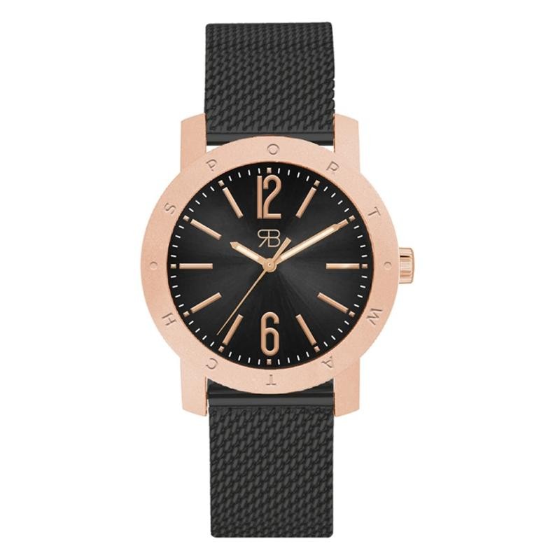 Orologio Solo Tempo Da Uomo Renato Balestra Sport RBW503 Cinturino In Acciaio PVD Nero Citta Oro