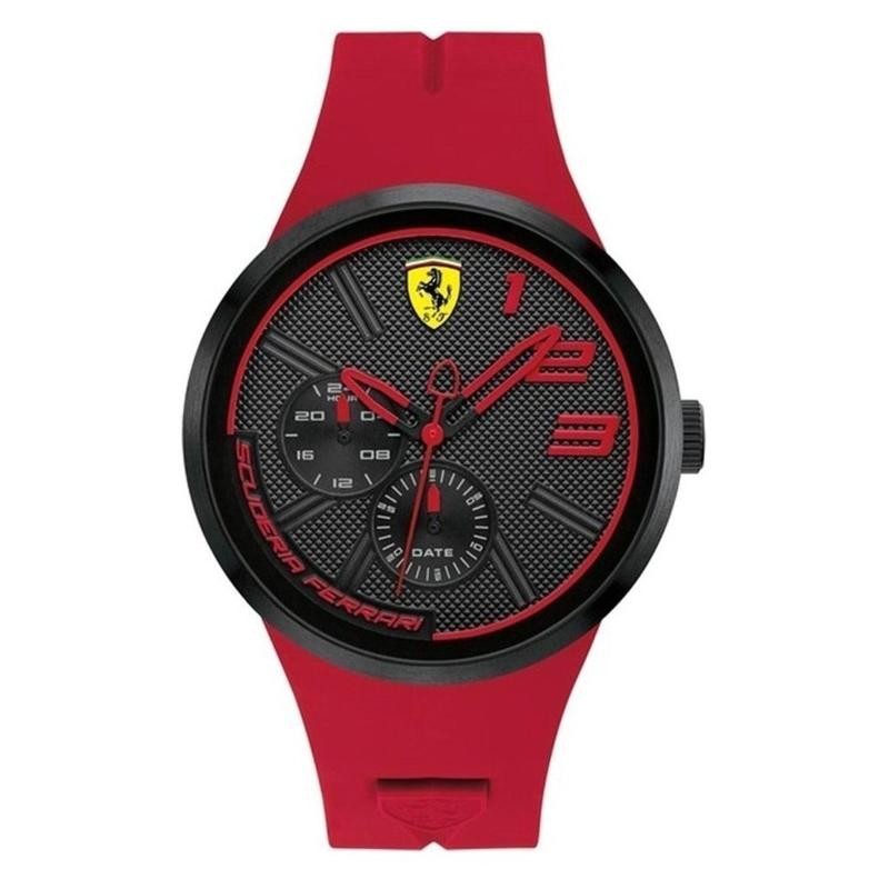 Orologio Uomo Multifunzione FERRARI FER0830396 con Cinturino in Silicone Citta Oro