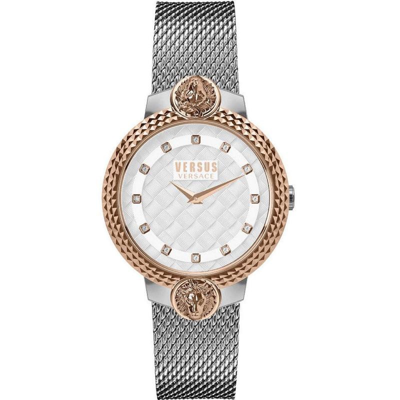 Orologio Solo Tempo Da Donna Versus VSPLK1520 Mouffetard In Acciaio PVD Oro Rosa E Argento