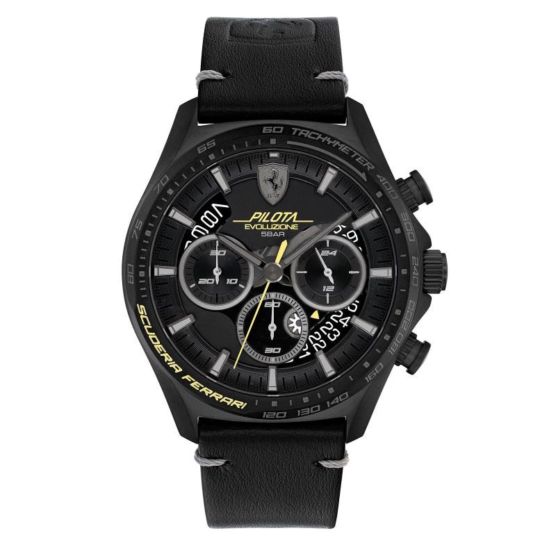 Orologio Uomo Cronografo FERRARI FER0830823 con Cinturino in Pelle e Datario