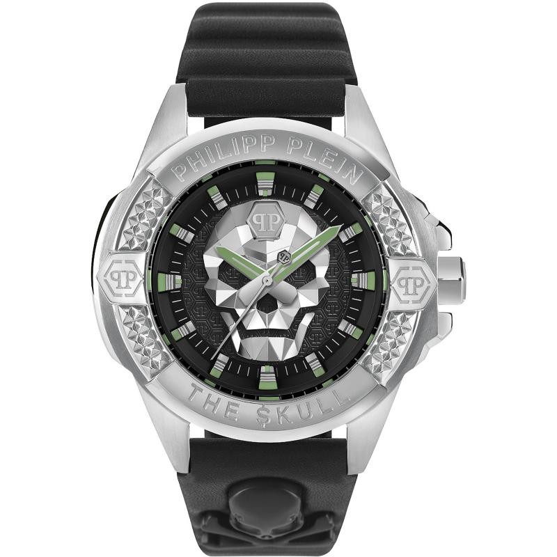 Orologio Solo Tempo Philipp Plein Uomo The $Kull PWAAA0321 In Gomma Nero 