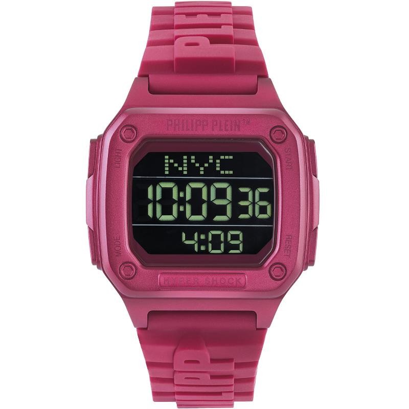 Orologio Digitale Philipp Plein PWHAA0121 HYPER $PORT Unisex In Gomma Fucsia 