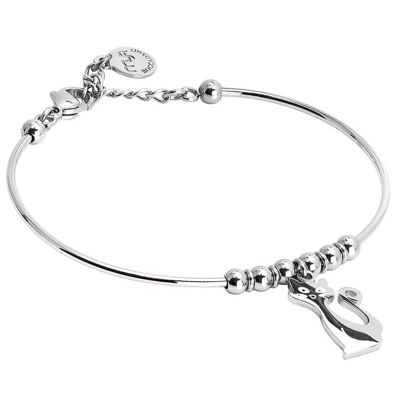 Bracciale Da Donna Boccadamo Sbarazzina SA/BR24 In Acciaio Con Charms Gatto 