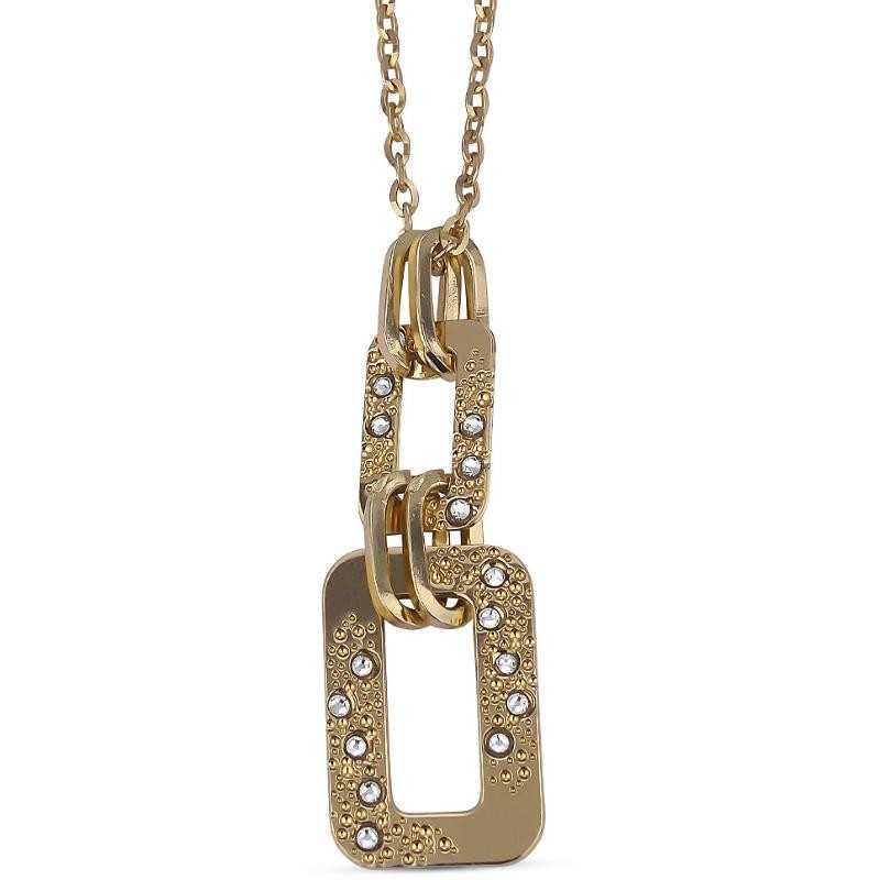 Collana Da Donna Boccadamo Magic Chain XGR636D In Bronzo Placcato Oro Giallo Con Cristalli 