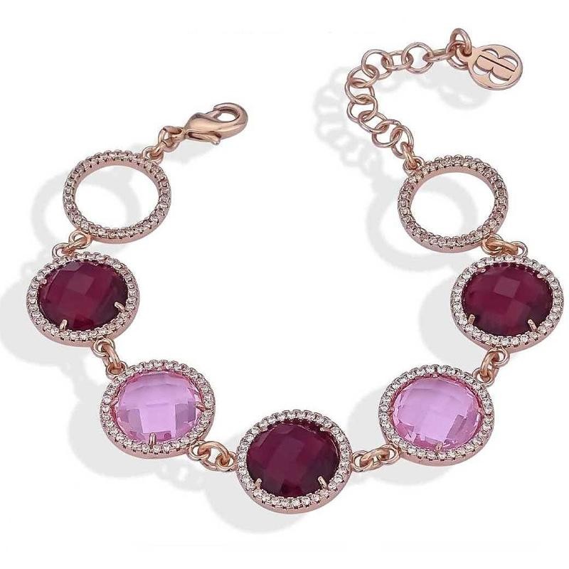 Bracciale Da Donna Boccadamo Sharada XBR955RS In Bronzo Oro Rosa Con Zirconi