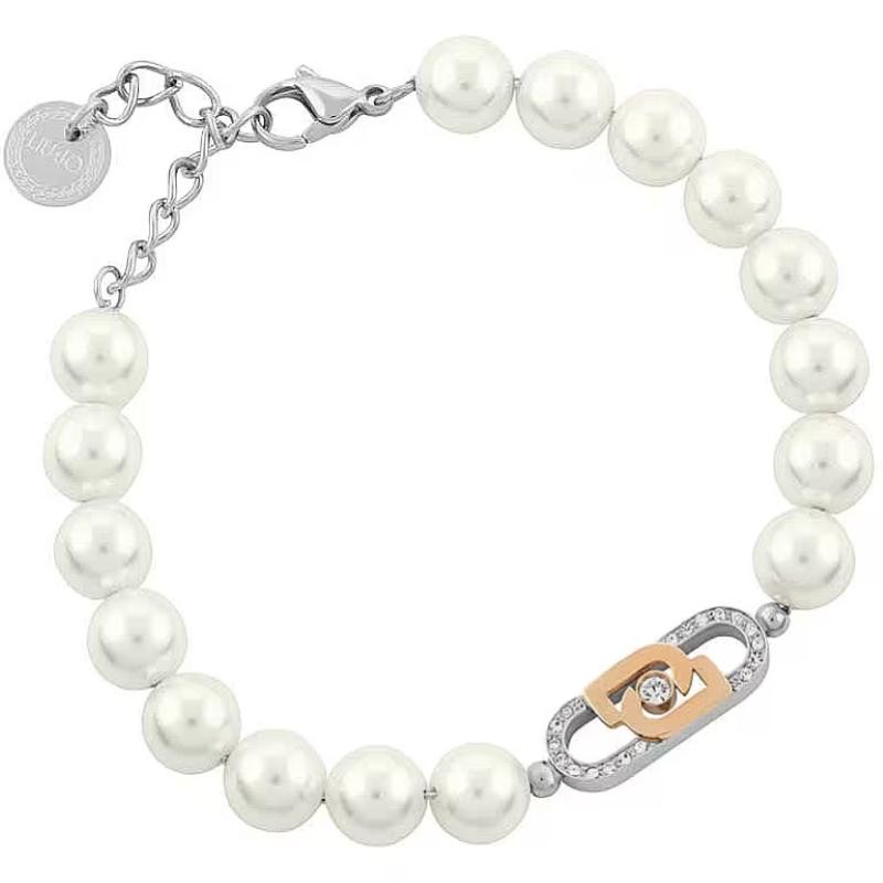 Bracciale Donna LIUJO LJ1666 con Perle e Accessorio Acciaio Zirconato