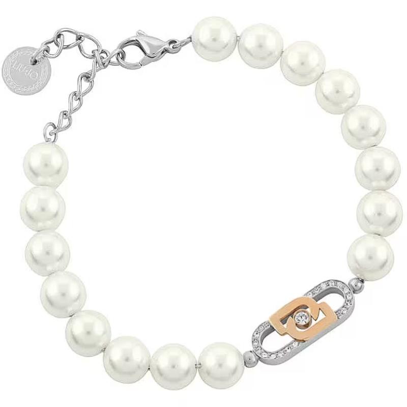 Bracciale Donna LIUJO LJ1666 con Perle e Accessorio Acciaio Zirconato