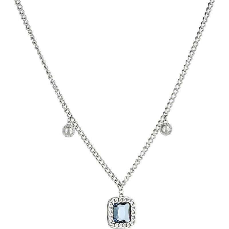 Collana Donna LIUJO LJ1278 in Acciaio con Pietra Celeste