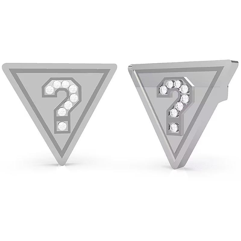 Orecchini Da Donna Guess UBE20032 A Lobo Triangolari In Acciaio Con Cristalli 