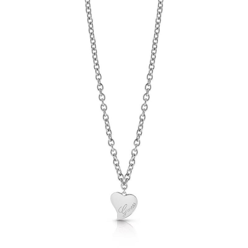 Collana Da Donna Guess UBN28059 In Acciaio Con Cuore Pendente Logato 'Guess'