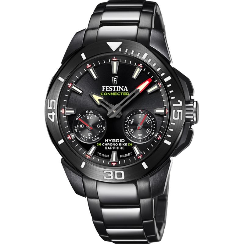 Orologio Uomo Cronografo Festina CHRONO BIKE CONNCECTED F20648/1 in Acciaio Fondo Nero