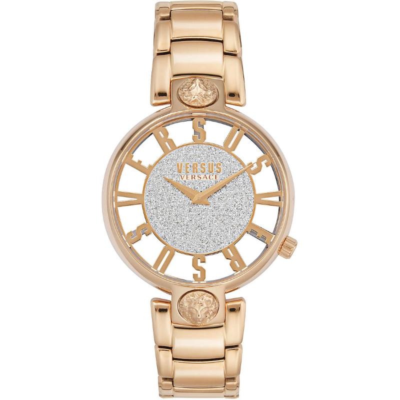 Orologio Donna Solo Tempo Versus Versace VSP491519 Quadrante Glitter Acciaio PVD Oro Rosa Citta Oro