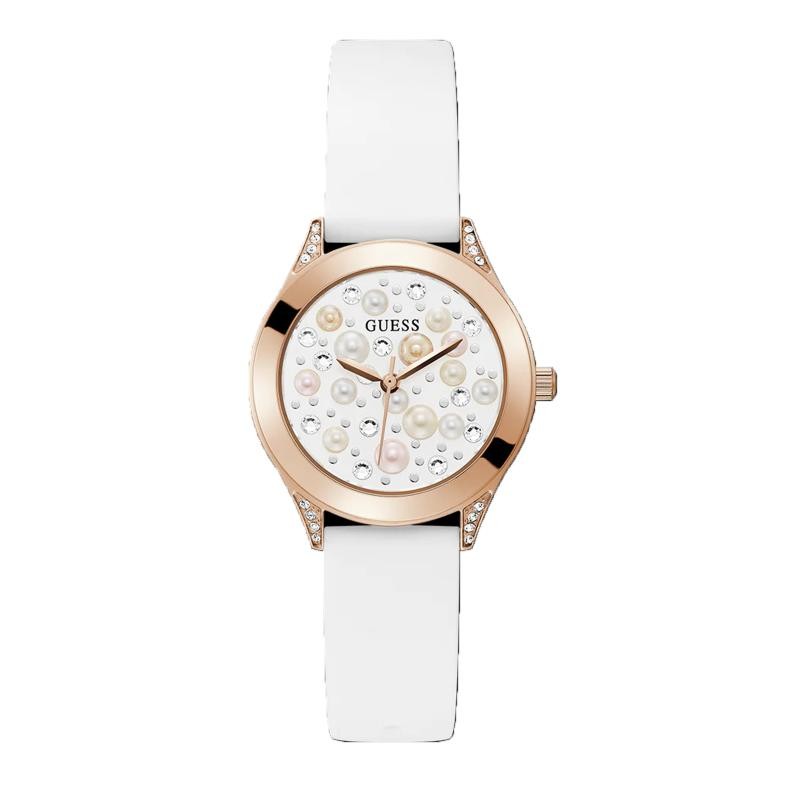 Orologio Donna Solo Tempo GUESS GW0381L3 Cinturino Silicone con Perle