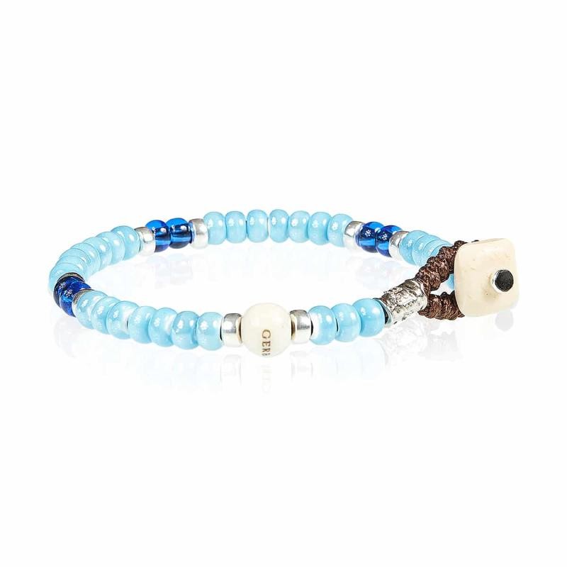 Bracciale Unisex GERBA CW10 in Ceramica e Argento 925 Chiusura Cappio