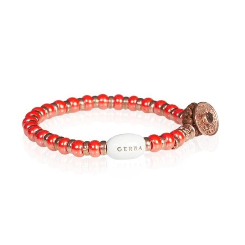 Bracciale Unisex GERBA BRW15 Cordoncino con Ceramica e Argento 925