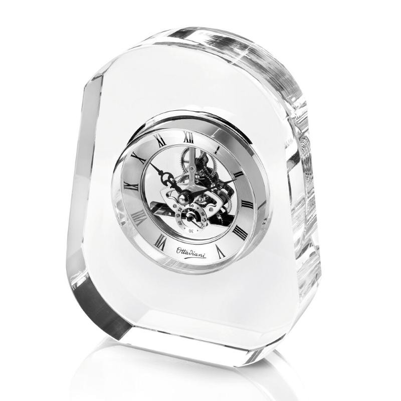 Orologio da Tavolo OTTAVIANI 29776  in Cristallo 18,5x4x15 cm