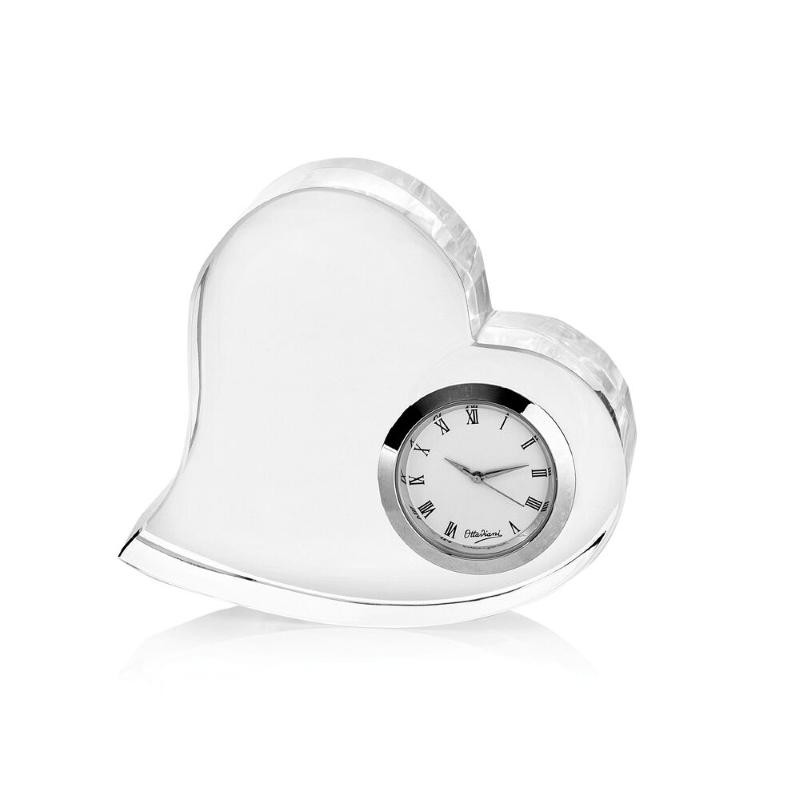 Orologio da Tavolo Cuore OTTAVIANI 29807 in cristallo 10x2,8x8 cm