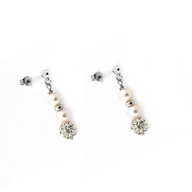 Orecchini Pendenti Donna KIOTO ORCORTONEW in Oro 18kt con Perle 4mm