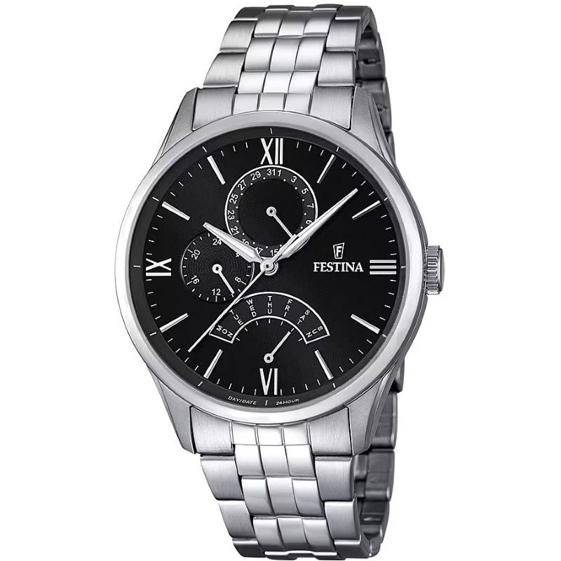 Orologio Multifunzione Uomo FESTINA F16822/4 in Acciaio con Fondo Nero