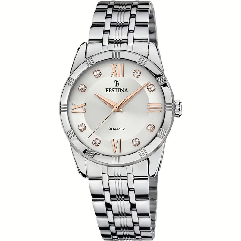 Orologio Solo Tempo Donna FESTINA F16940/B in Acciaio con Cristalli