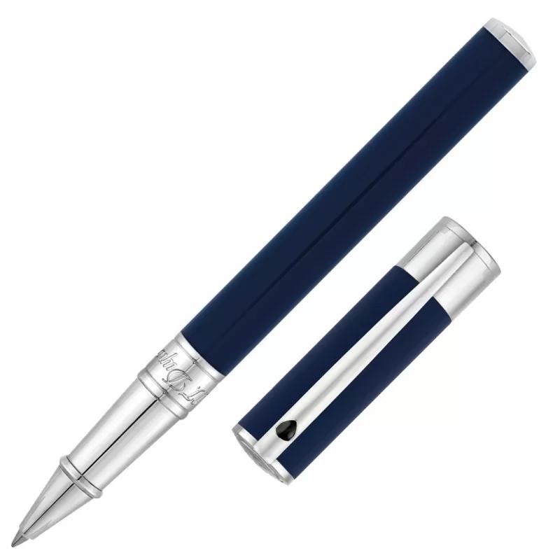 Penna Roller DUPONT PARIS 262205 D-INITIAL in Cromo e Lacca Blu