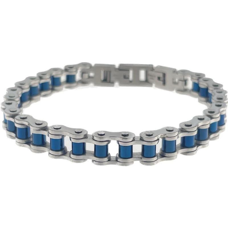 Bracciale Uomo GALASSIA ACBR26 in Acciaio con Dettagli Blu