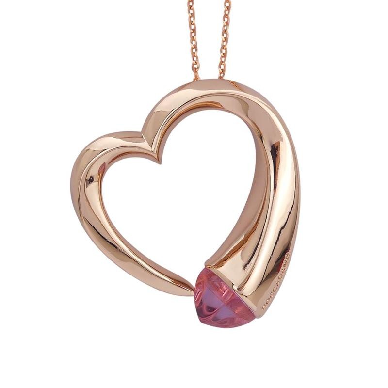 Collana Donna BOCCADAMO KGR033RH in Bronzo con Cuore Contrariè e Pietre