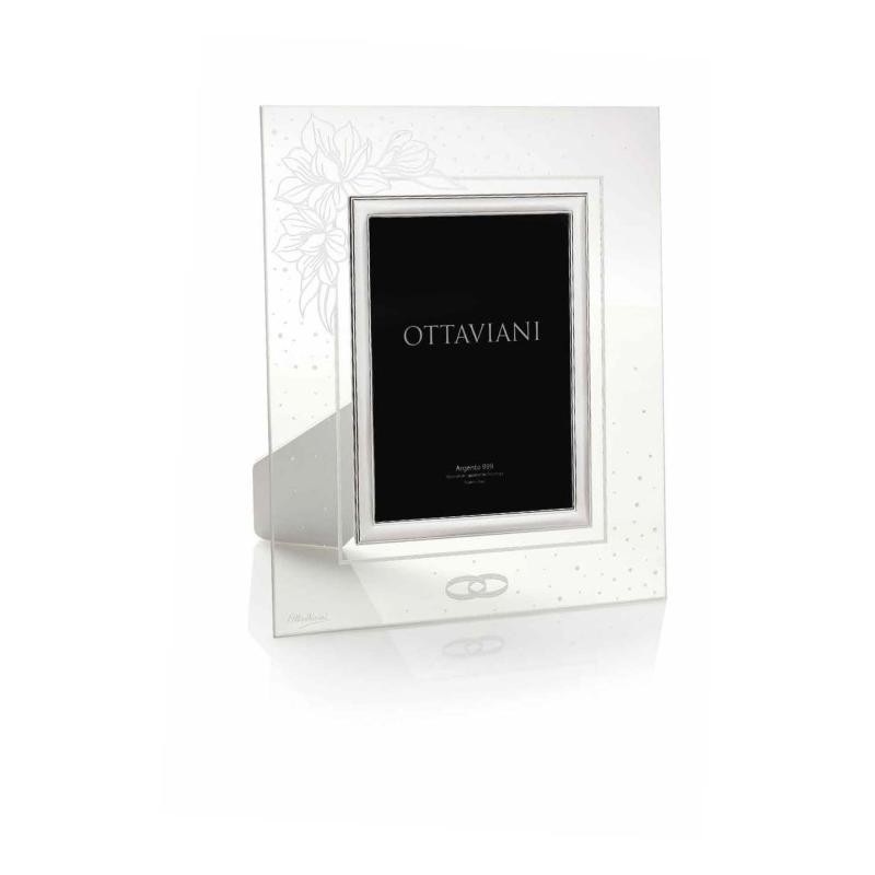 Cornice Portafoto OTTAVIANI 6023C Bouquet in Cristallo 13x18 cm