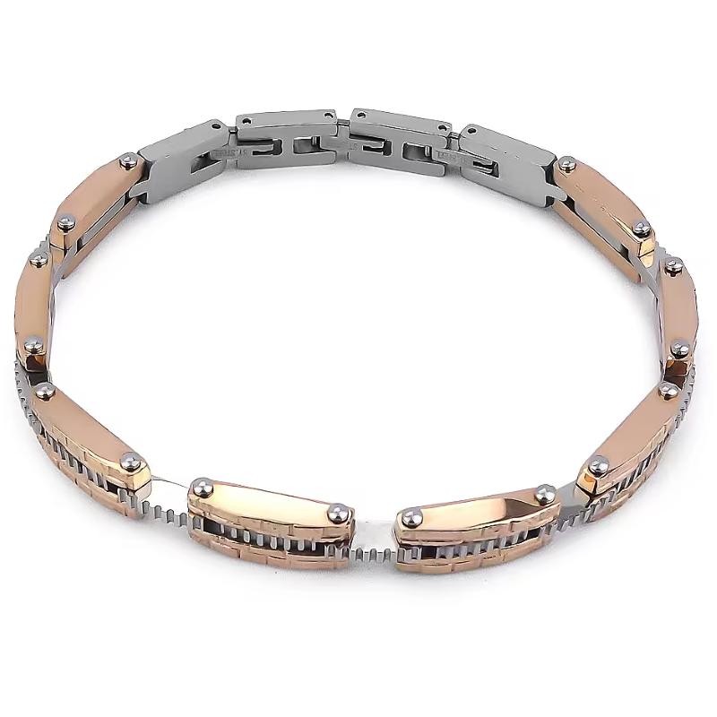 Bracciale Uomo BOCCADMAO ABR603R in Acciaio PVD Bicolore 