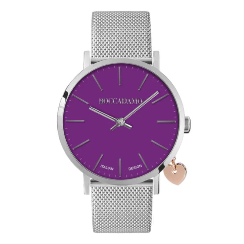 Orologio Donna Solo Tempo BOCCADAMO MY023A Cinturino Milano con Fondo Viola