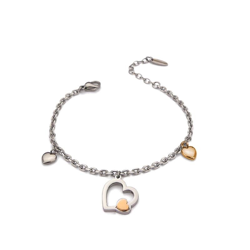 Bracciale Portamifortuna Cuoricini PF/BR70 oro rosa,argento BOCCADAMO