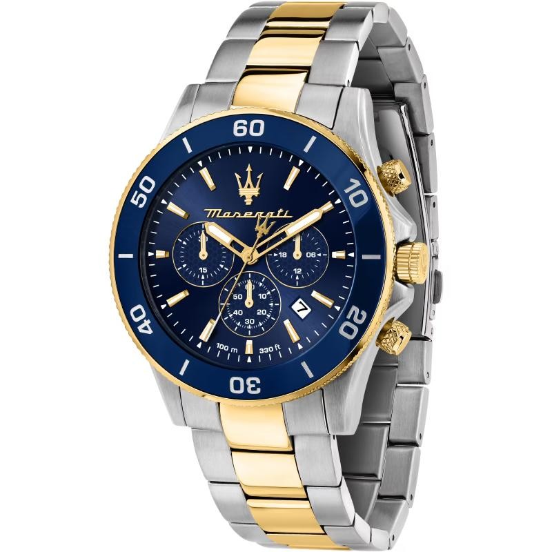 Orologio Uomo MUltifunzione MASERATI R8873600006 Cinturino Acciaio Bicolore