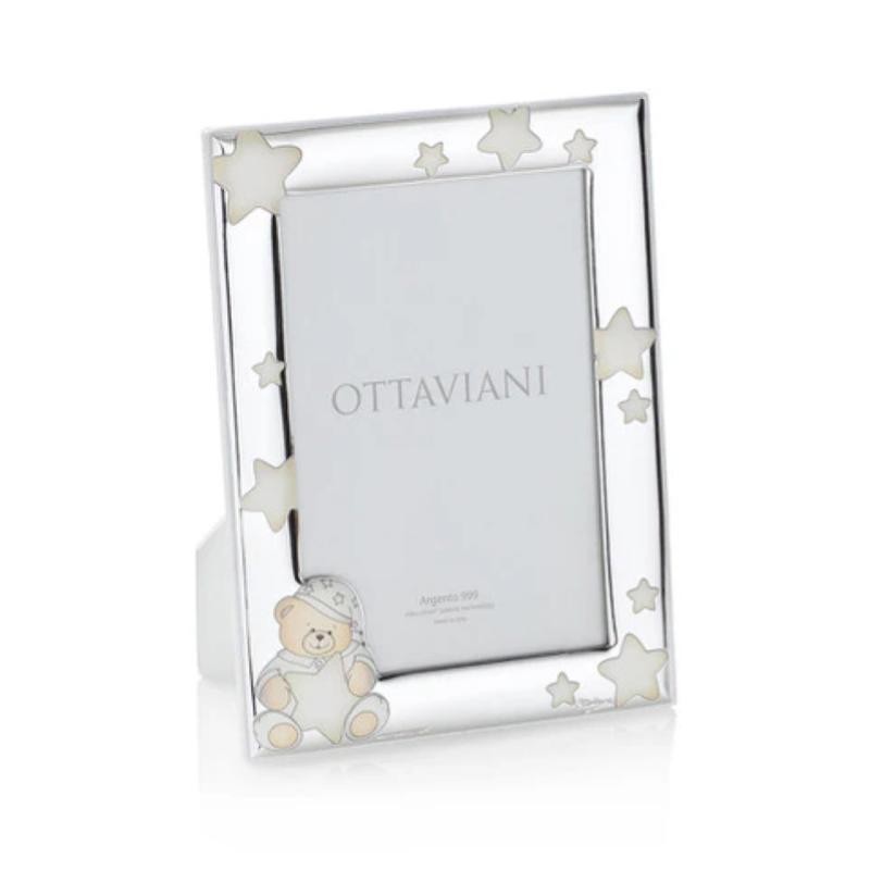 Cornice Portafoto OTTAVIANI 7017B Orsetto in Argento 9x13 cm