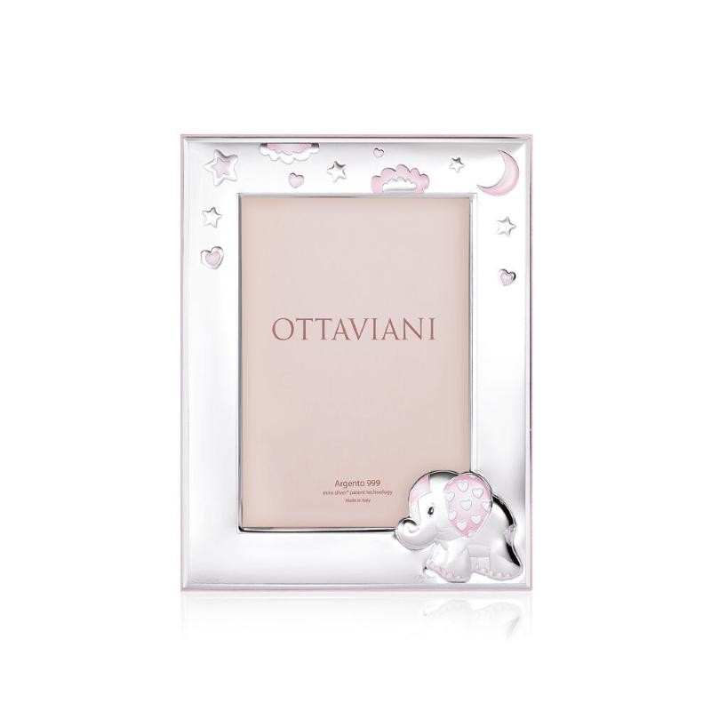 Cornice Portafoto OTTAVIANI 7003BR Elefantina in Argento 9x13 cm