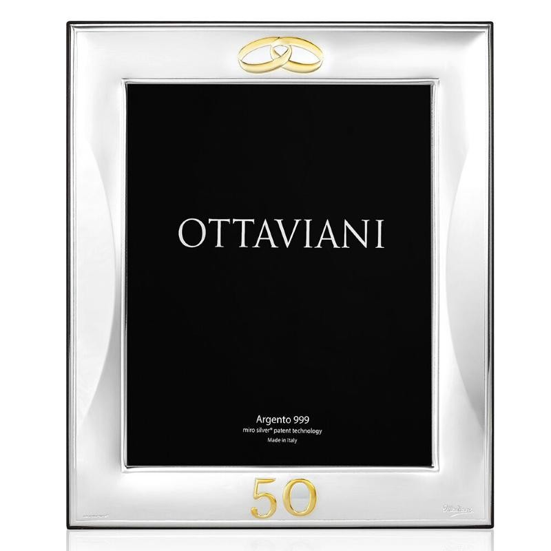 Cornice Portafoto OTTAVIANI 5002A Argento Dorato Nozze Oro 13x18 cm