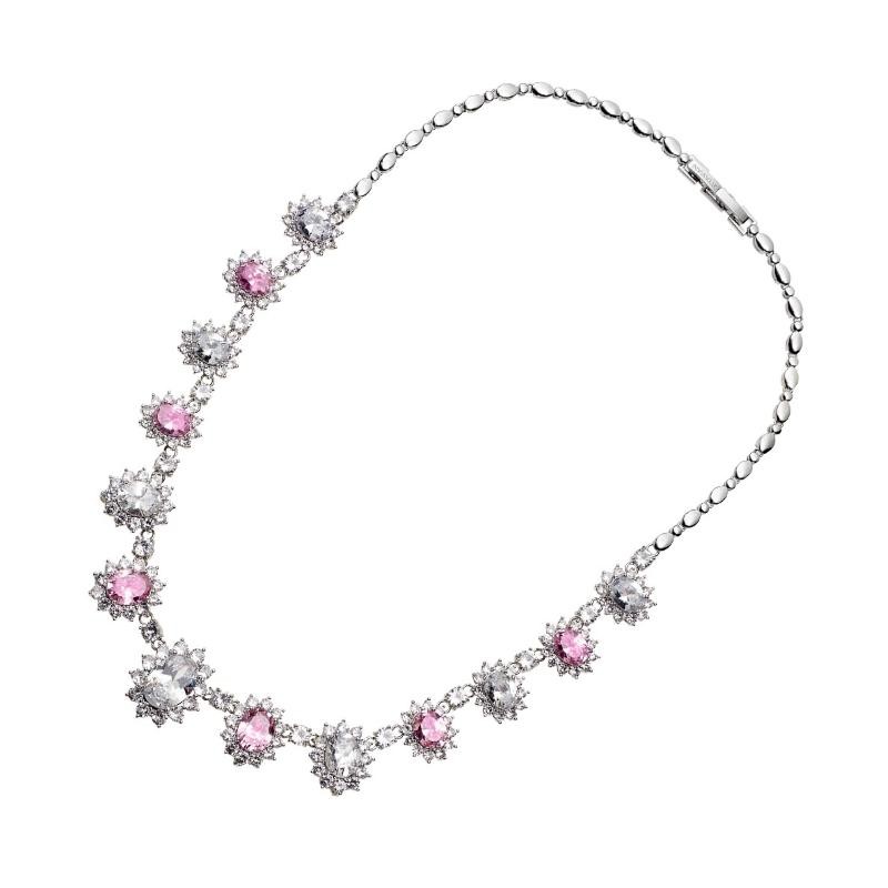 Collana Donna OTTAVIANI 500780C Bijoux con Zirconi Rosa 42 cm