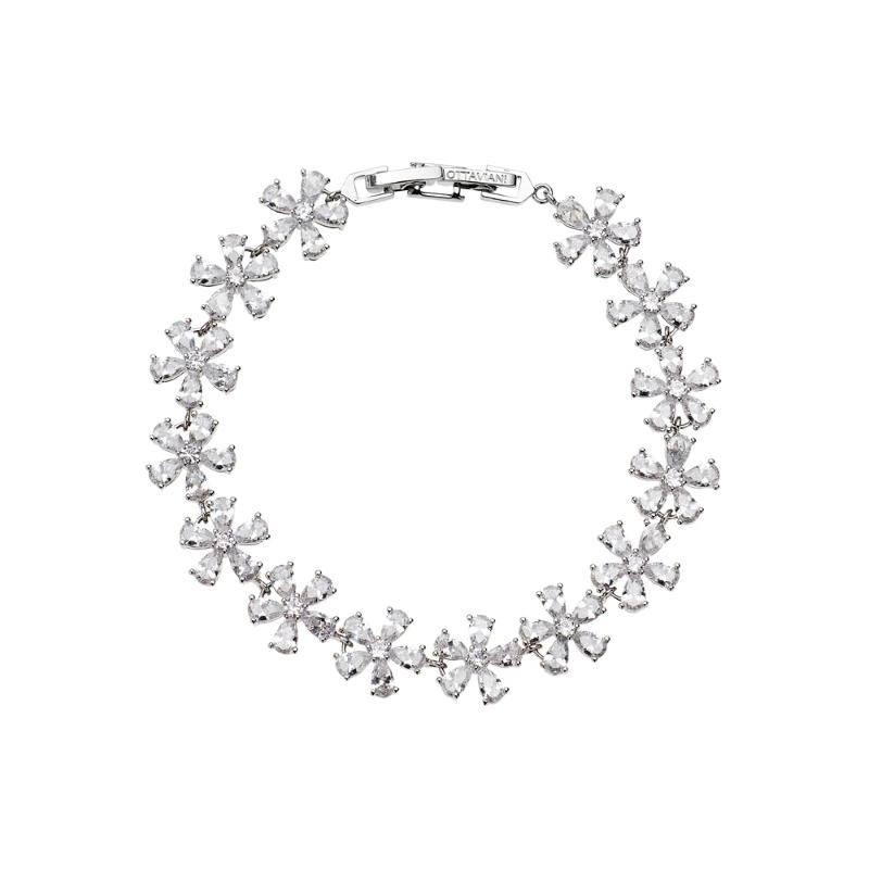 Bracciale Donna OTTAVIANI Bijoux 500778B con Fiori di Zirconi