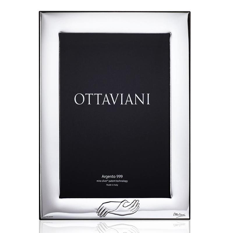 Cornice Portafoto OTTAVIANI 1008B Argento Abbraccio 13,2x17,2 cm