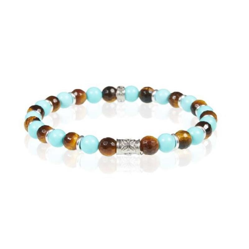 Bracciale Unised GERBA 720 Elastico con Pietre Naturali e Argento 925
