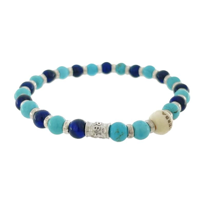 Bracciale Unisex GERBA 081E Elastico con Pietre Naturali e Argento 925