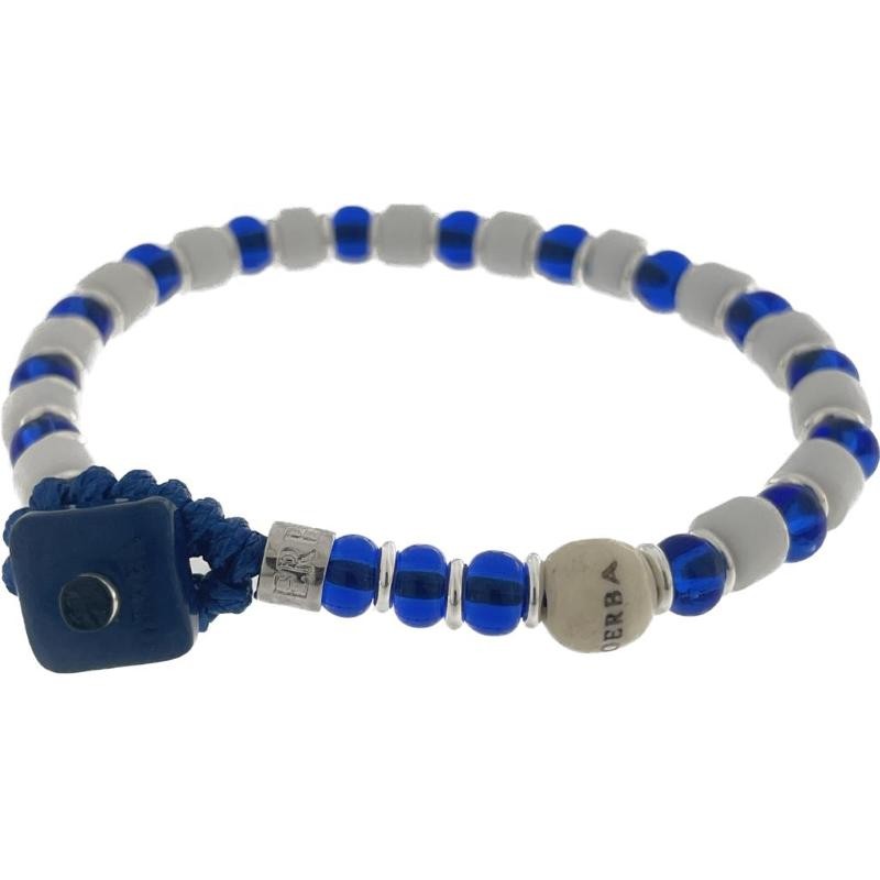 Bracciale Unisex GERBA MYWAY07 in Cordoncino con Pietre Naturali e Bottone Logato