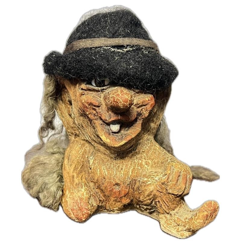 STATUA TROLL PORTAFORTUNA FOSSE-TROLL VINTAGE USATO