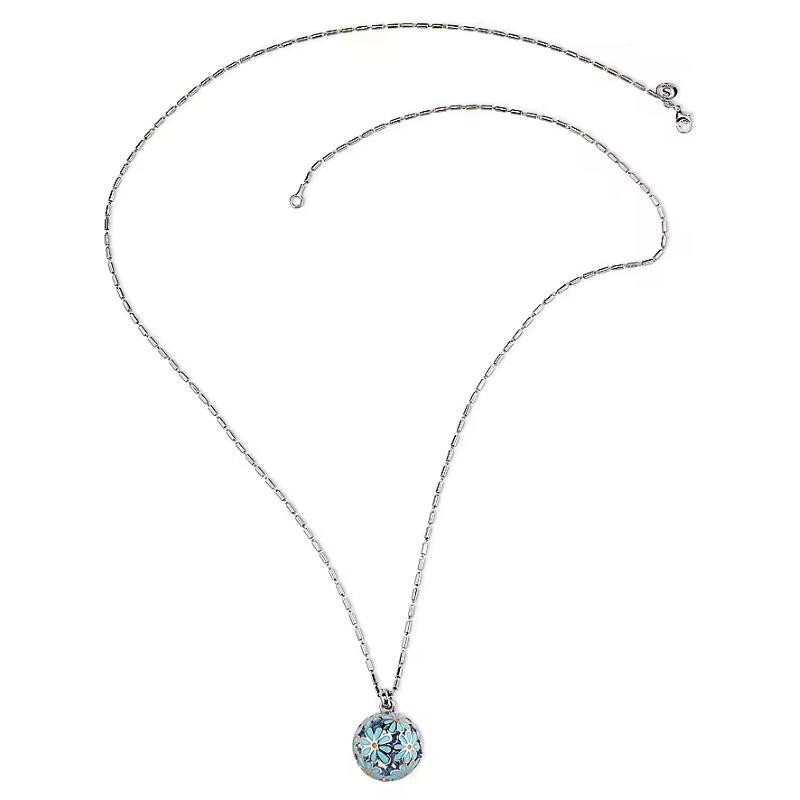 Collana Donna Chiama Angeli Sovrani J5695 in Ottone con Boule Celeste 90 cm