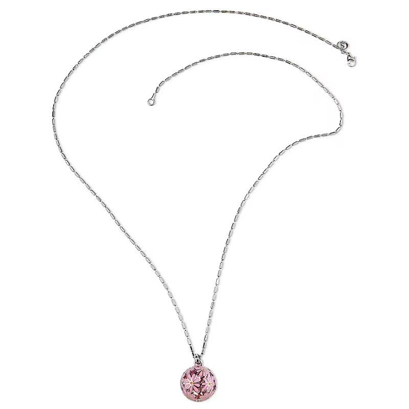 Collana Donna Chiama Angeli SOVRANI J5697 in Ottone con Boule Rosa 90 cm