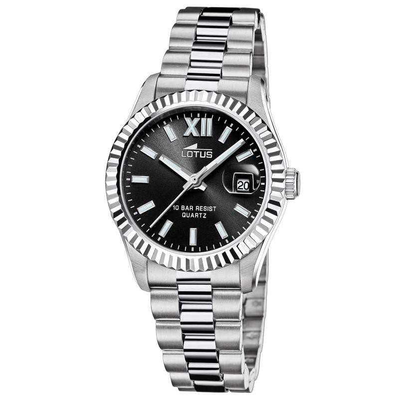 Orologio Donna Lotus 18930/6 Quadrante Nero Acciaio